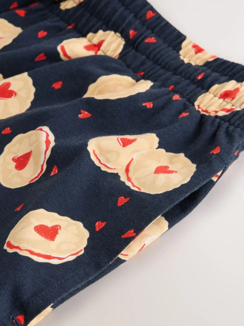 Pyjama's|Loungewear*Next Donkerblauw - Printed Short Sleeve Jersey Pyjamas Set
