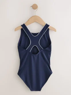 Badkleding*Next - Racerback Swimsuit (3-16yrs) Donkerblauw