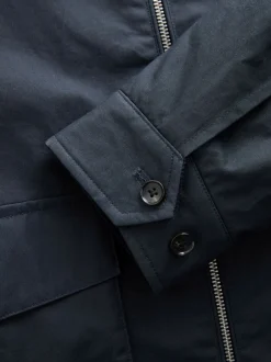 Jassen En Jacks|Next - Regenbestendig Harrington jack met borgvoering Donkerblauw