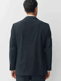 Blazers En Business-Jasjes|Pakken|Next - Regular fit Motionflex colbert met puppytooth-textuur Donkerblauw