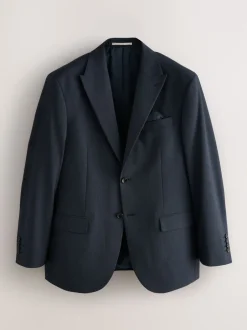 Blazers En Business-Jasjes|Pakken|Next - Regular fit Motionflex colbert met puppytooth-textuur Donkerblauw