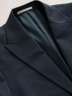 Blazers En Business-Jasjes|Pakken|Next - Regular fit Motionflex colbert met puppytooth-textuur Donkerblauw
