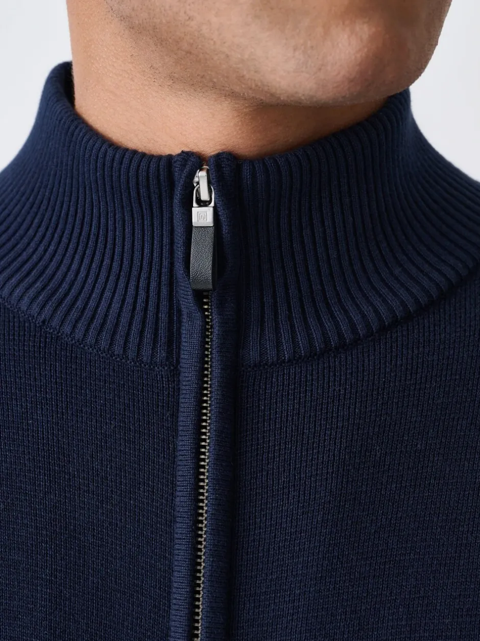 Gebreide Kleding|Next - Regular Fit 100% Cotton Premium Zip-Through Cardigan Donkerblauw