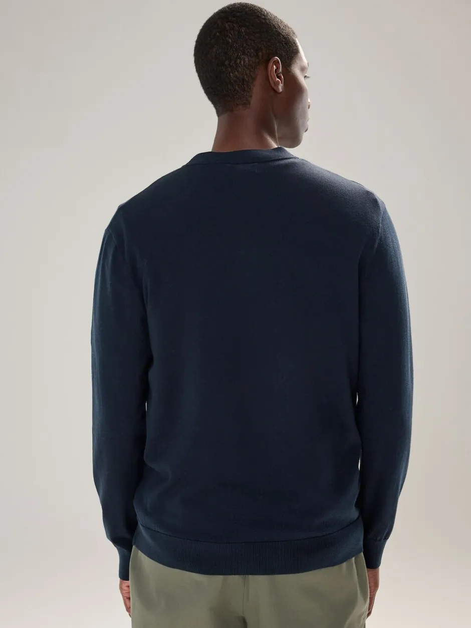 Gebreide Kleding|Next - Regular-fit vest met hoog katoengehalte Donkerblauw