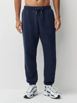 Joggingbroeken|Next - Relaxed fit - Slim Fit Brushback Heavyweight Joggers Donkerblauw