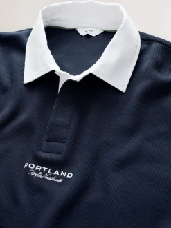 T-Shirts En Hemden|Next Donkerblauw - Rugbyshirt