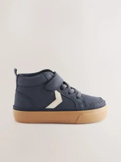 Sneakers|Next - Schoenen met klittenbandsluiting, elastische veters en zigzagdetail Donkerblauw