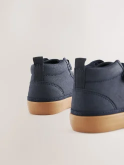 Sneakers|Next - Schoenen met klittenbandsluiting, elastische veters en zigzagdetail Donkerblauw