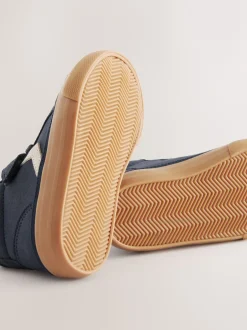 Sneakers|Next - Schoenen met klittenbandsluiting, elastische veters en zigzagdetail Donkerblauw