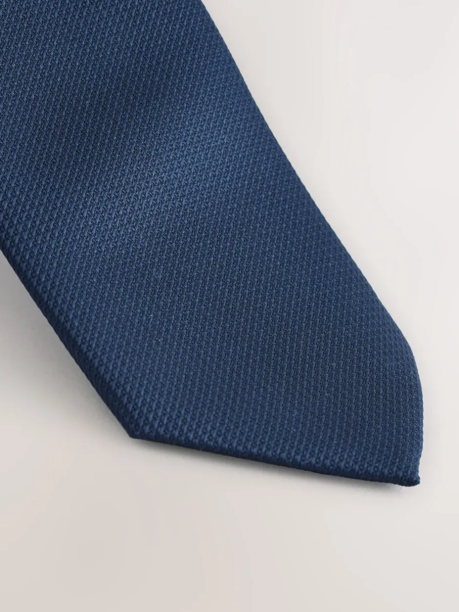 Stropdassen En Pochets*Next - Skinny - Stropdas met textuur Donkerblauw