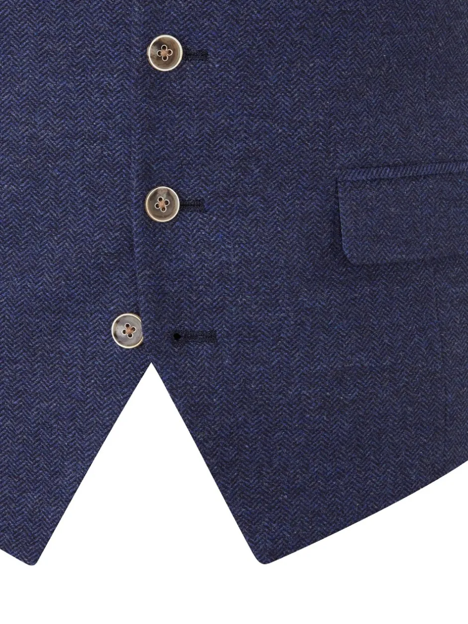 Vesten*Skopes Donkerblauw - Jude maatsnit getailleerd vest