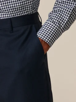 Formele Broek|Next - Slim Fit - 2 Modieuze broeken zonder bandplooi Donkerblauw