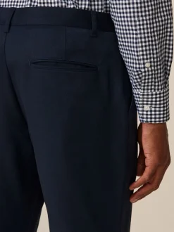 Formele Broek|Next - Slim Fit - 2 Modieuze broeken zonder bandplooi Donkerblauw