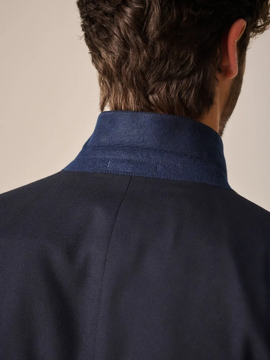Blazers En Business-Jasjes|Pakken*Next Donkerblauw - Slim Fit - Kostuum met textuur: colbert
