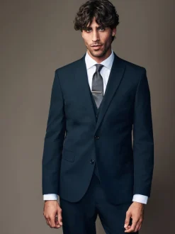 Blazers En Business-Jasjes|Pakken*Next - Slim Fit - Kostuum met twee knopen: colbert Donkerblauw