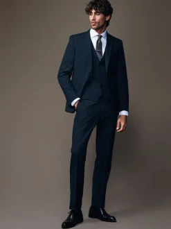 Blazers En Business-Jasjes|Pakken*Next - Slim Fit - Kostuum met twee knopen: colbert Donkerblauw
