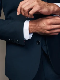 Blazers En Business-Jasjes|Pakken*Next - Slim Fit - Kostuum met twee knopen: colbert Donkerblauw