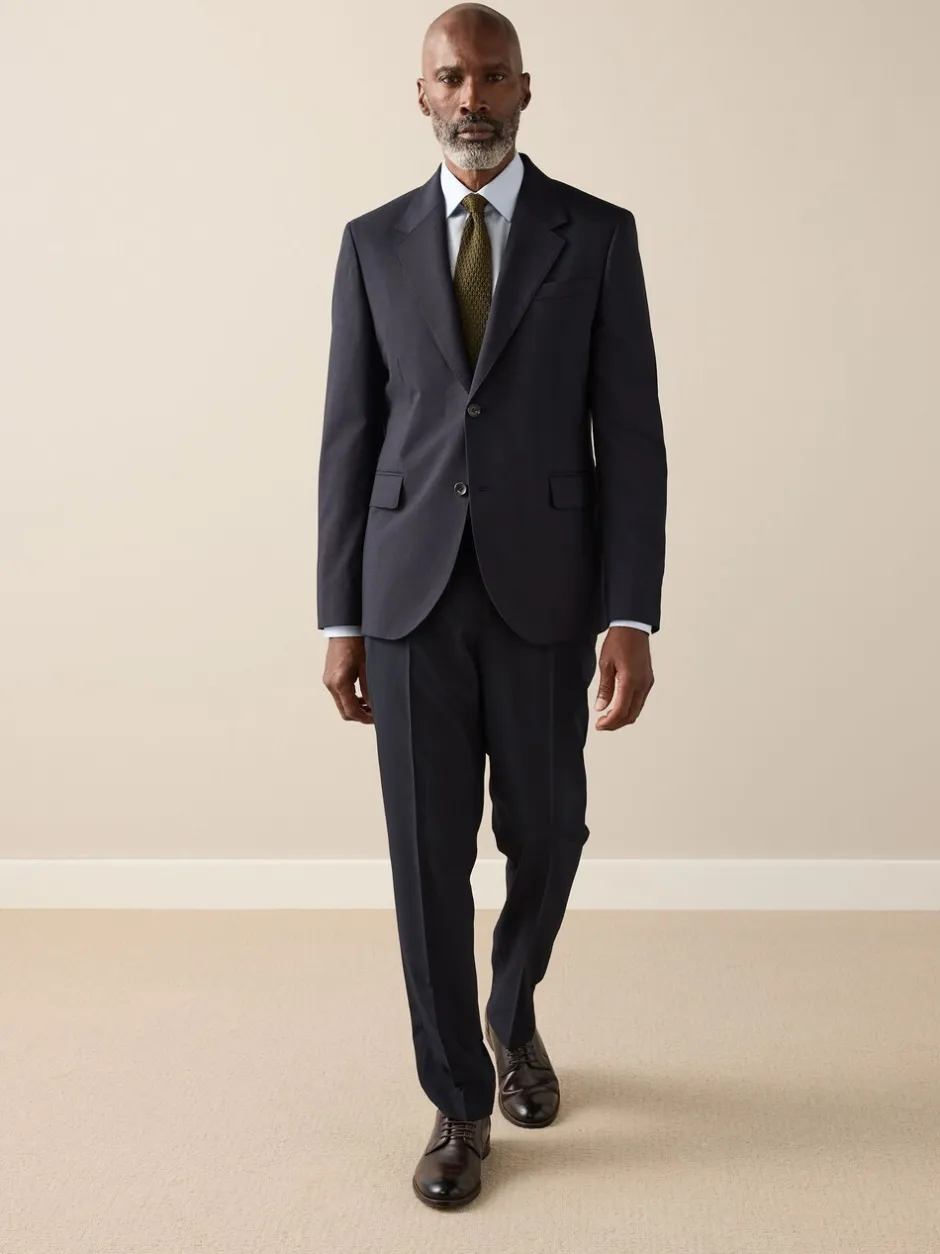 Pakken*Next - Slim Fit - Signature Nova Fides 100% Italian Wool Suit Jacket Donkerblauw