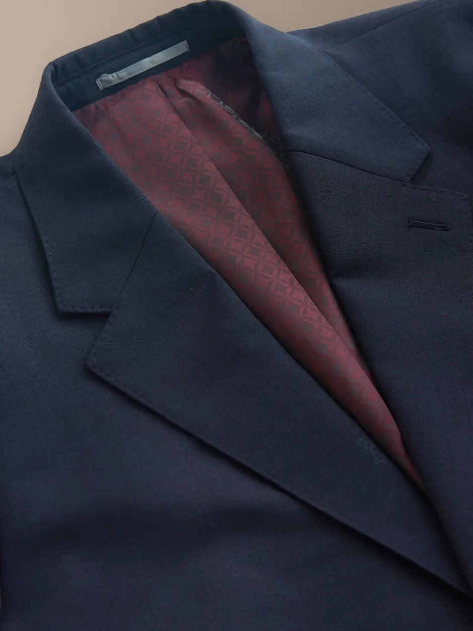 Pakken*Next - Slim Fit - Signature Nova Fides 100% Italian Wool Suit Jacket Donkerblauw