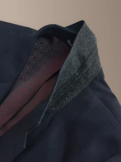 Pakken*Next - Slim Fit - Signature Nova Fides 100% Italian Wool Suit Jacket Donkerblauw