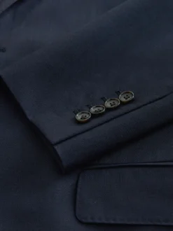 Pakken*Next - Slim Fit - Signature Nova Fides 100% Italian Wool Suit Jacket Donkerblauw