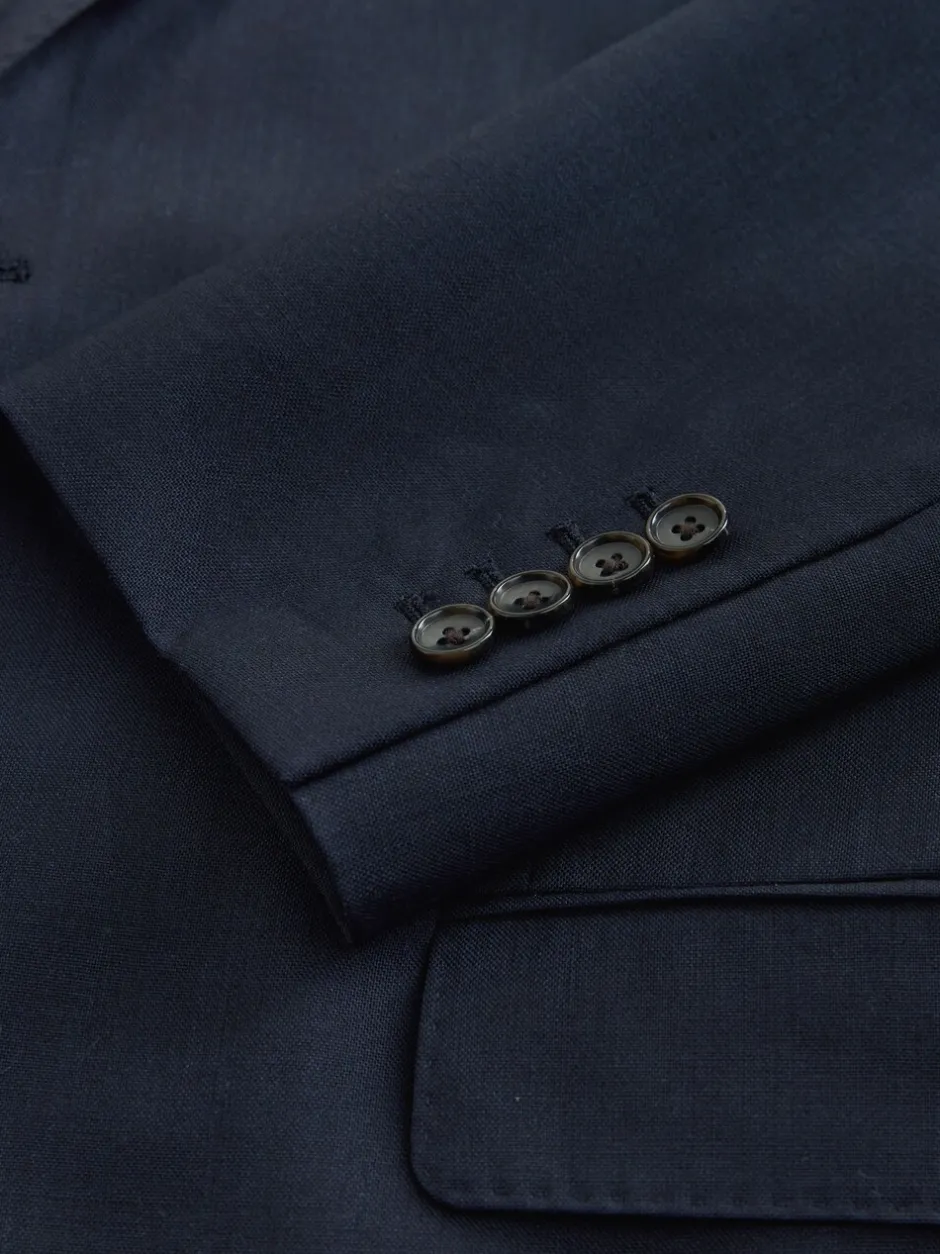 Pakken*Next - Slim Fit - Signature Nova Fides 100% Italian Wool Suit Jacket Donkerblauw