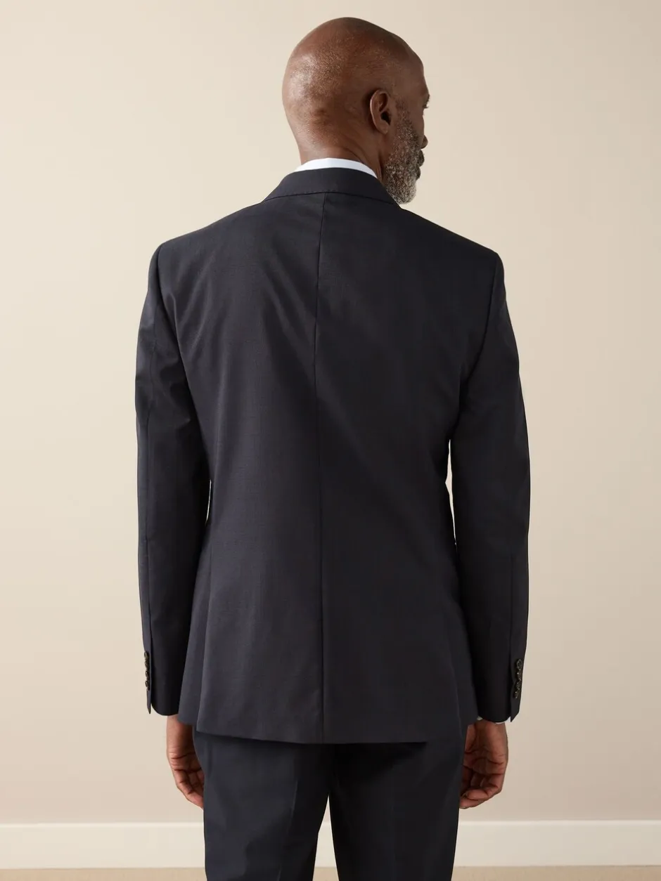 Pakken*Next - Slim Fit - Signature Nova Fides 100% Italian Wool Suit Jacket Donkerblauw
