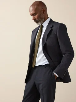 Pakken*Next - Slim Fit - Signature Nova Fides 100% Italian Wool Suit Jacket Donkerblauw