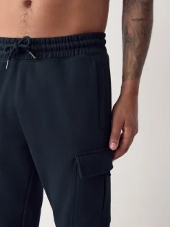 Joggingbroeken*Next - Slim Fit - Slim Fit Brushback Heavyweight Cargo Joggers Donkerblauw