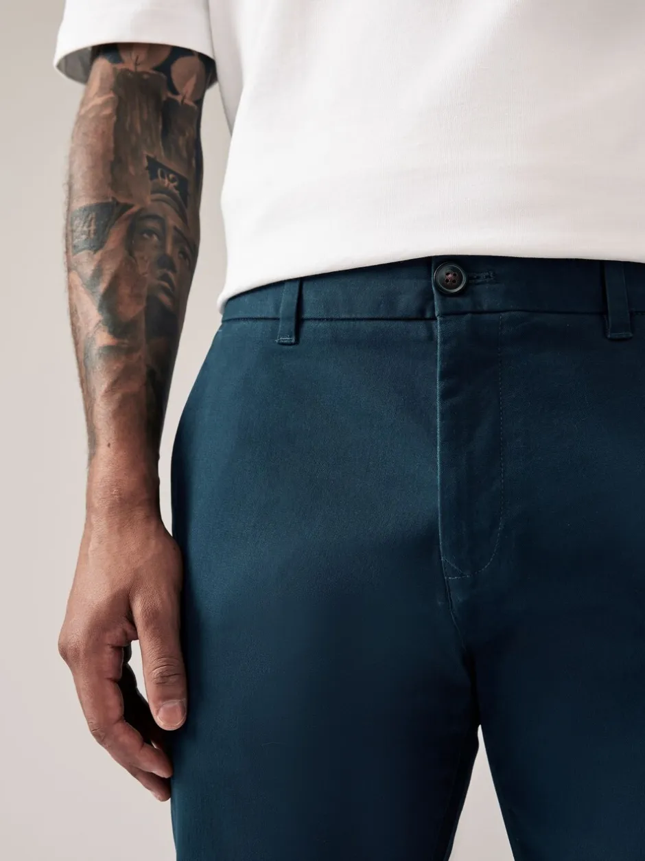 Broeken En Chino's*Next Donkerblauw - Slim Fit - Stretchy chino