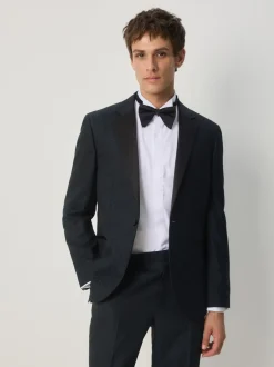 Smokings En Feestkleding|Blazers En Business-Jasjes*Next Donkerblauw - Slim Fit Jacquard Pattern Tuxedo Suit Jacket