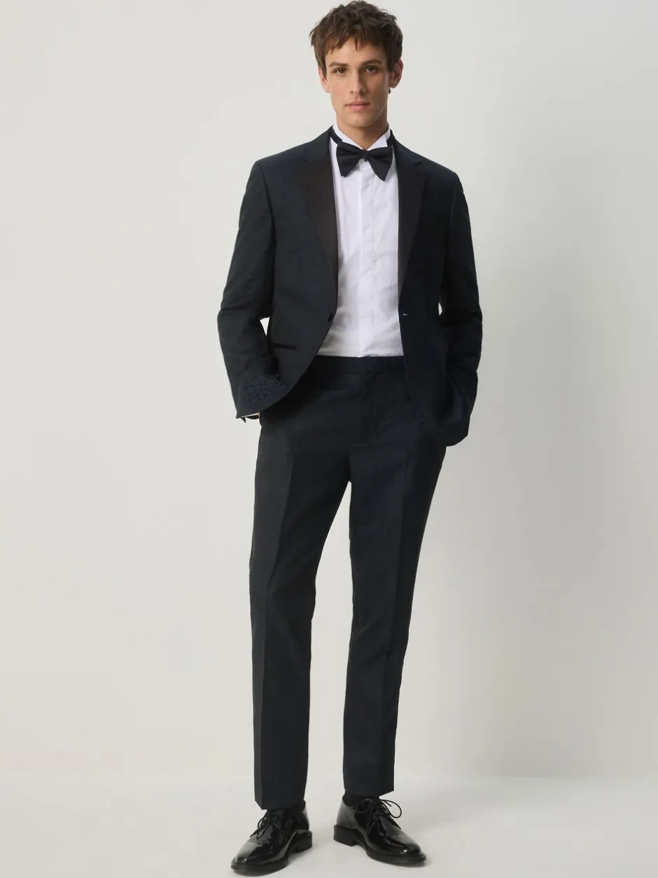 Smokings En Feestkleding|Blazers En Business-Jasjes*Next Donkerblauw - Slim Fit Jacquard Pattern Tuxedo Suit Jacket