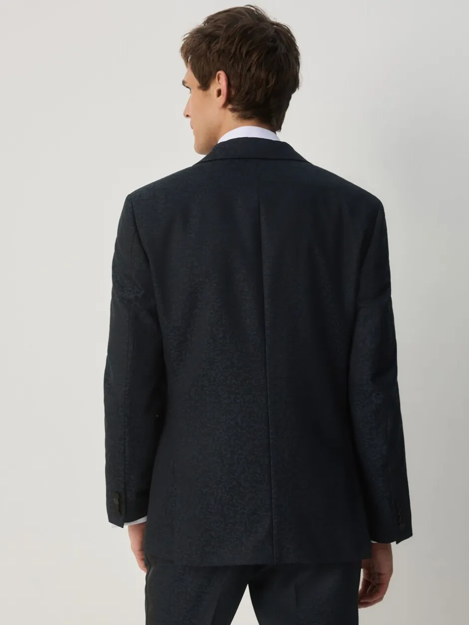 Smokings En Feestkleding|Blazers En Business-Jasjes*Next Donkerblauw - Slim Fit Jacquard Pattern Tuxedo Suit Jacket
