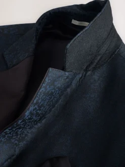 Smokings En Feestkleding|Blazers En Business-Jasjes*Next Donkerblauw - Slim Fit Jacquard Pattern Tuxedo Suit Jacket