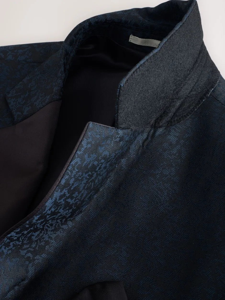Smokings En Feestkleding|Blazers En Business-Jasjes*Next Donkerblauw - Slim Fit Jacquard Pattern Tuxedo Suit Jacket
