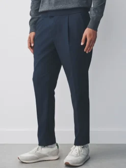 Formele Broek|Next - Slim fit stretchy Broeken met intern trekkoord Donkerblauw