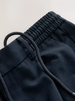 Formele Broek|Next - Slim fit stretchy Broeken met intern trekkoord Donkerblauw