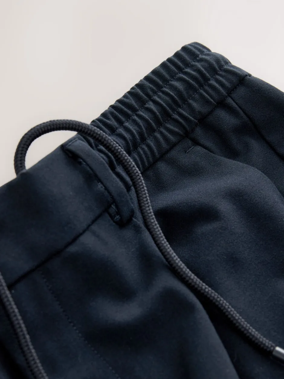 Formele Broek|Next - Slim fit stretchy Broeken met intern trekkoord Donkerblauw