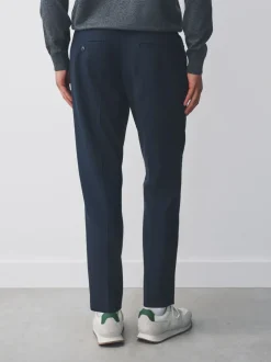 Formele Broek|Next - Slim fit stretchy Broeken met intern trekkoord Donkerblauw