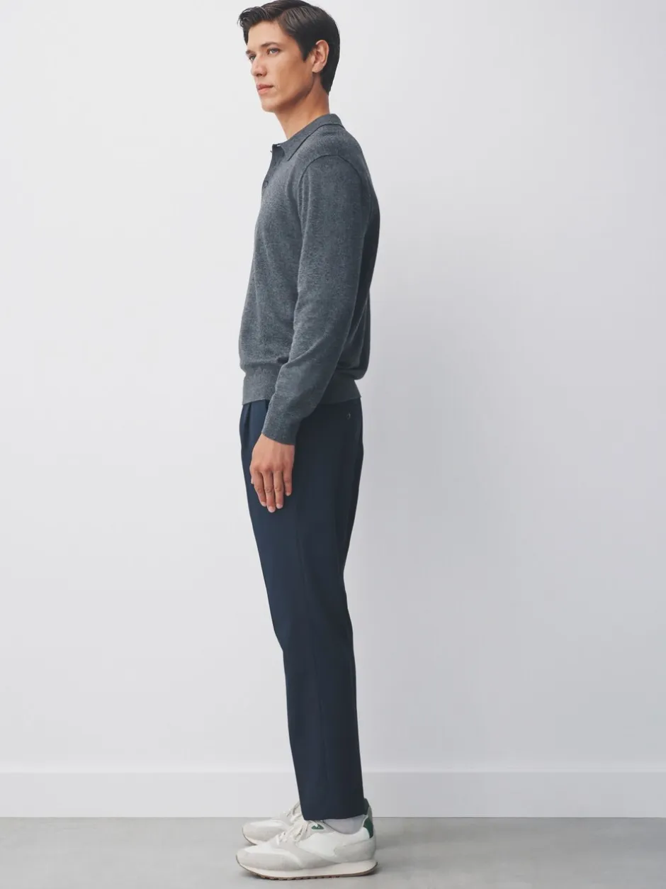 Formele Broek|Next - Slim fit stretchy Broeken met intern trekkoord Donkerblauw