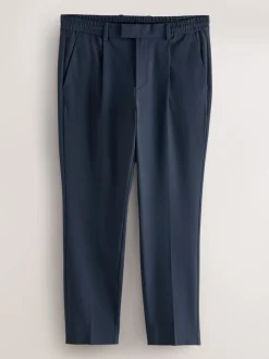 Formele Broek|Next - Slim fit stretchy Broeken met intern trekkoord Donkerblauw