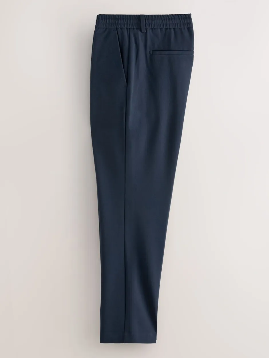 Formele Broek|Next - Slim fit stretchy Broeken met intern trekkoord Donkerblauw