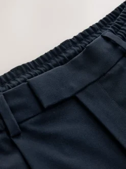 Formele Broek|Next - Slim fit stretchy Broeken met intern trekkoord Donkerblauw