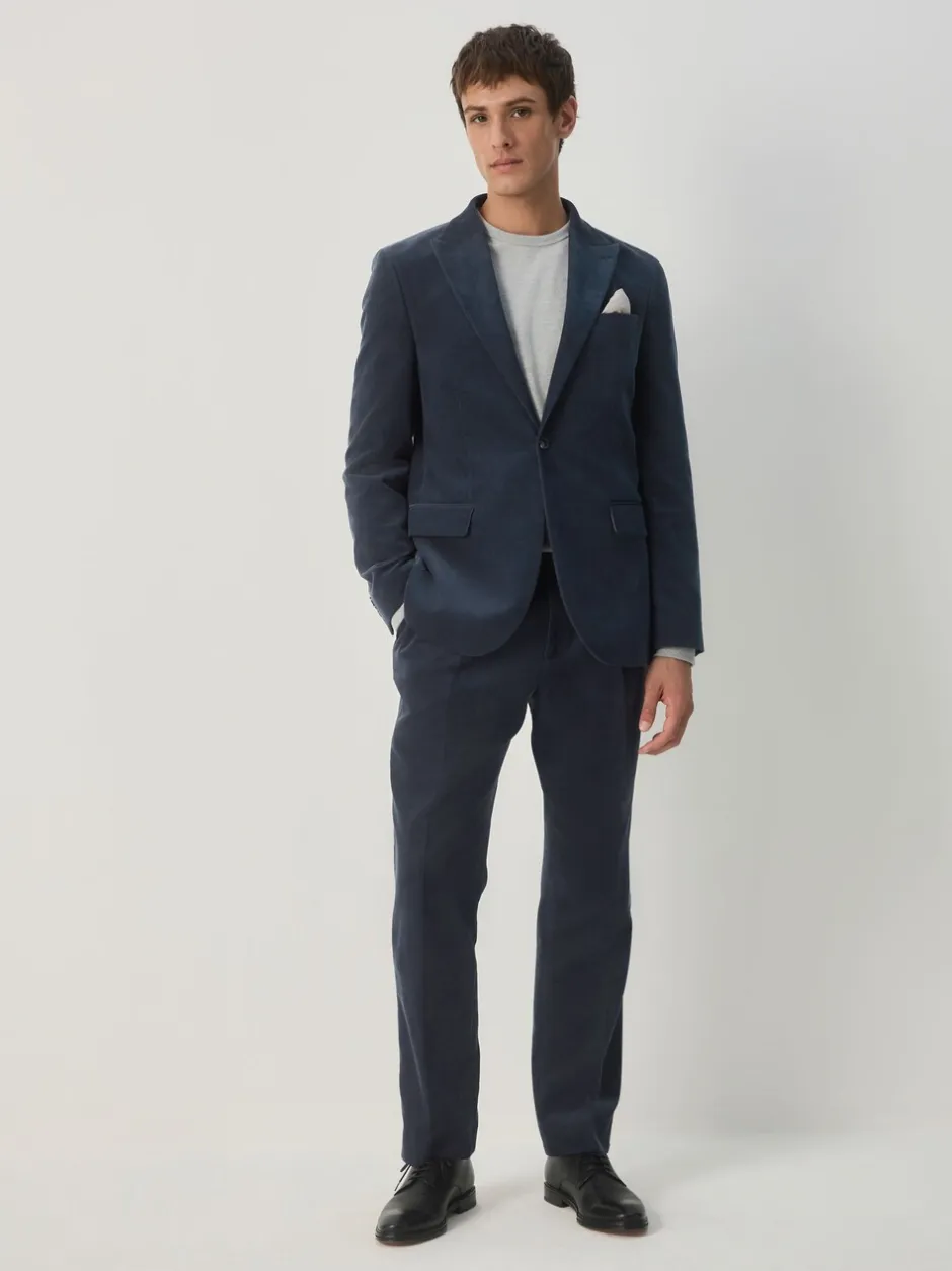 Pakken*Next - Slim-fit corduroy colbert Donkerblauw