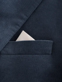 Pakken*Next - Slim-fit corduroy colbert Donkerblauw