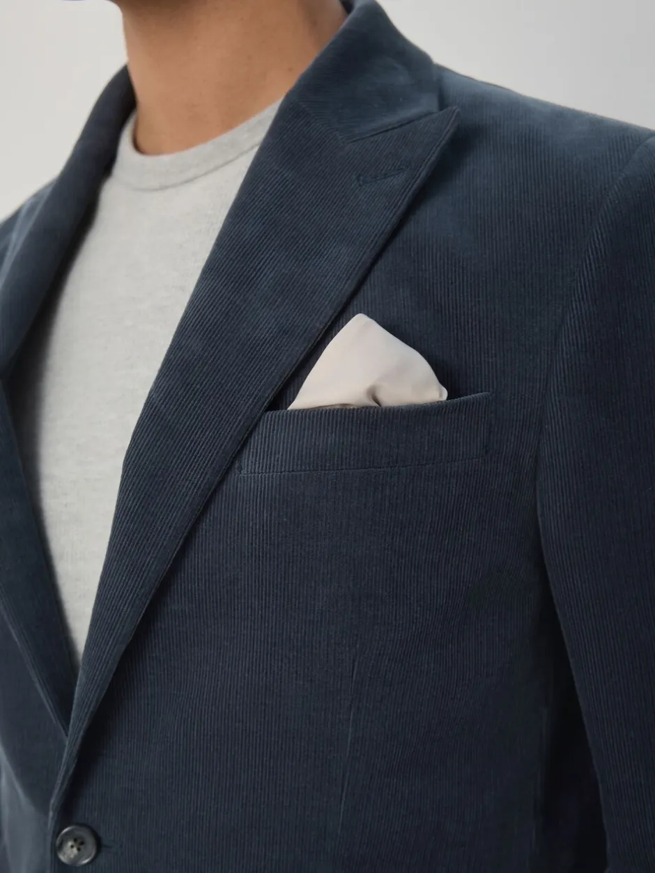 Pakken*Next - Slim-fit corduroy colbert Donkerblauw