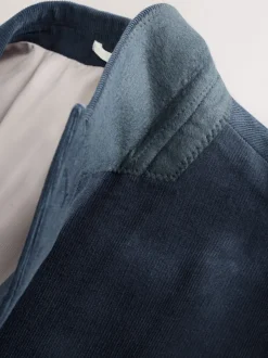 Pakken*Next - Slim-fit corduroy colbert Donkerblauw