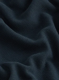 Poloshirts*Next - Smart poloshirt met textuur en rits Donkerblauw
