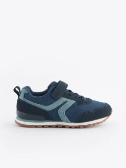 Sneakers|Next - Sneakers met één bandje en elastische veters Donkerblauw