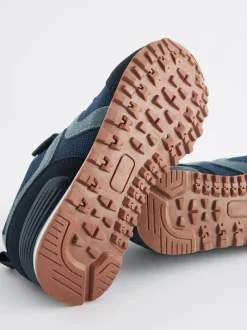 Sneakers|Next - Sneakers met één bandje en elastische veters Donkerblauw